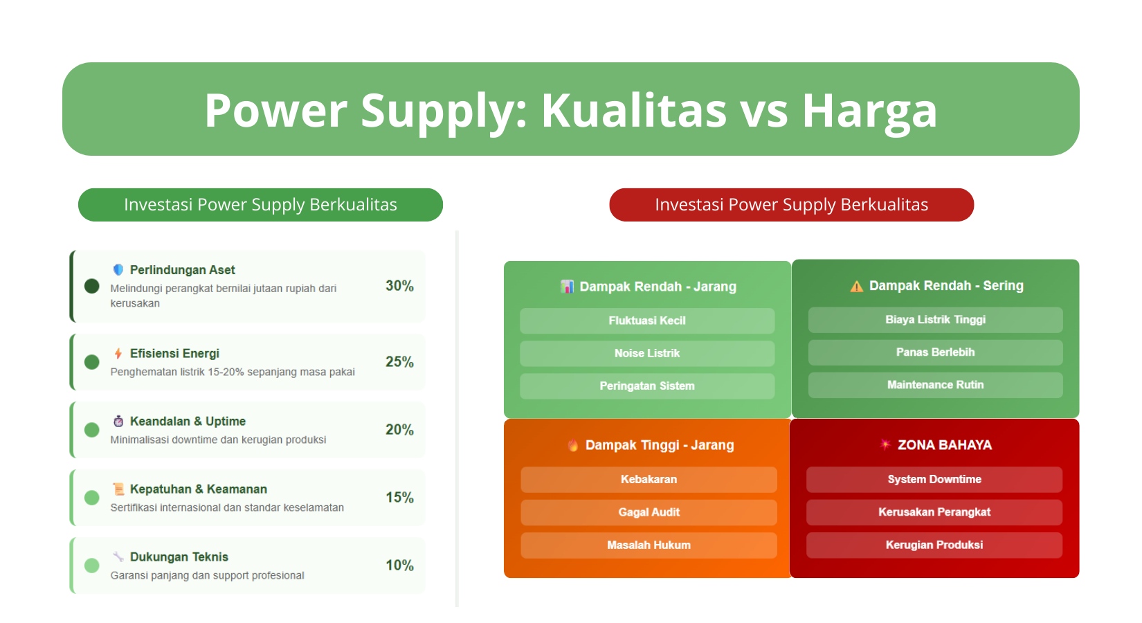 Biaya vs Kualitas: Memahami Investasi Power Supply