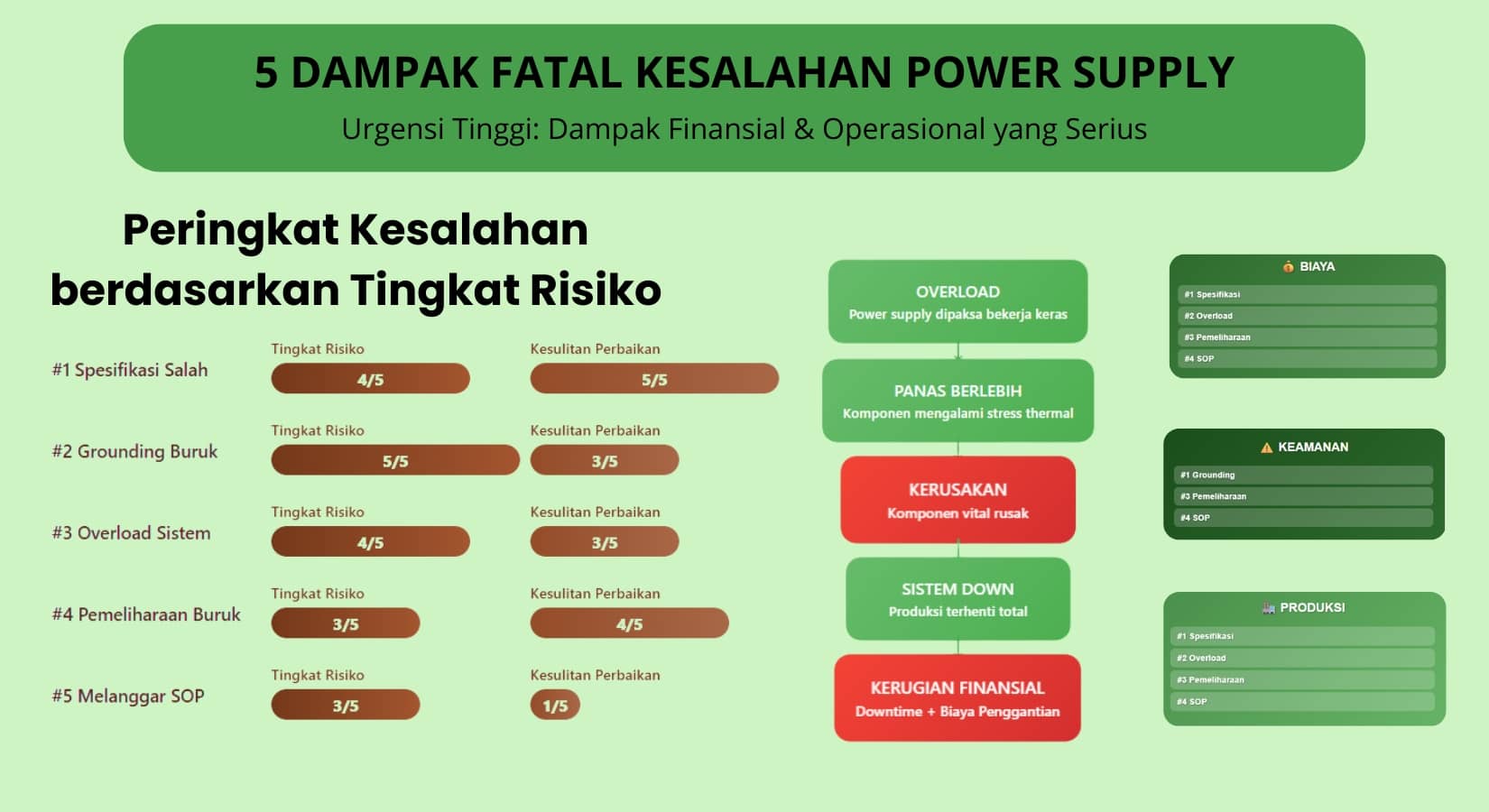 Infografis: 5 Dampak Fatal Kesalahan Power Supply