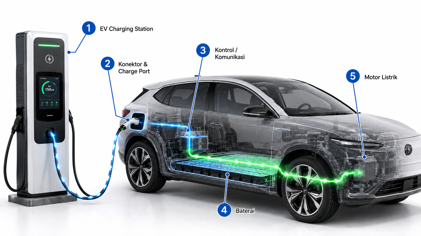 Bagaimana EV Charging Station Mengisi Kendaraan Listrik?